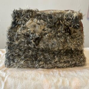 1940’s Persian Lamb muff, hand warmer and purse